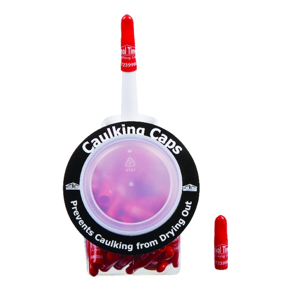 Tool Time Tool Time Manufacturing Red Industrial Vinyl Reusable Caulking Caps 1 pk CC001 - main